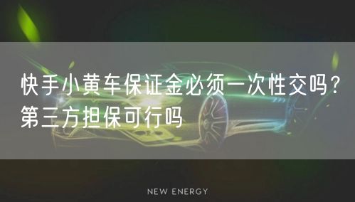 快手小黄车保证金必须一次性交吗？第三方担保可行吗