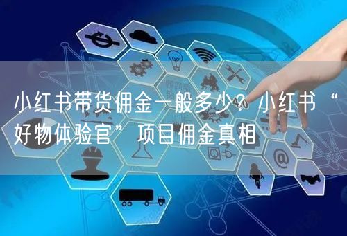 小红书带货佣金一般多少？小红书“好物体验官”项目佣金真相