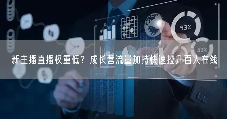 新主播直播权重低？成长营流量加持快速拉升百人在线