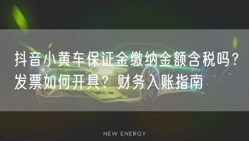 抖音小黄车保证金缴纳金额含税吗?发票如何开具?财务入账指南